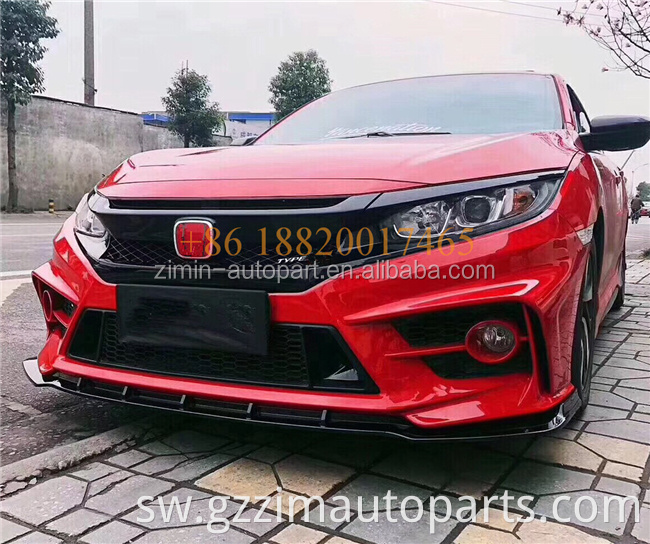 high quality PP injection mould  front & rear modified bumper for civicc FC450 body kit